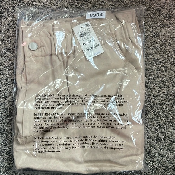 Womens BAR III pants size XL beige pants trouser pants elastic waist - Picture 11 of 11